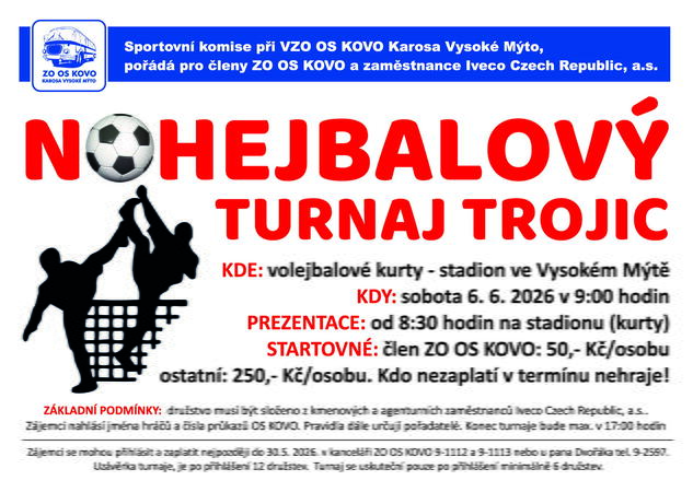 Nohejbalový turnaj trojic