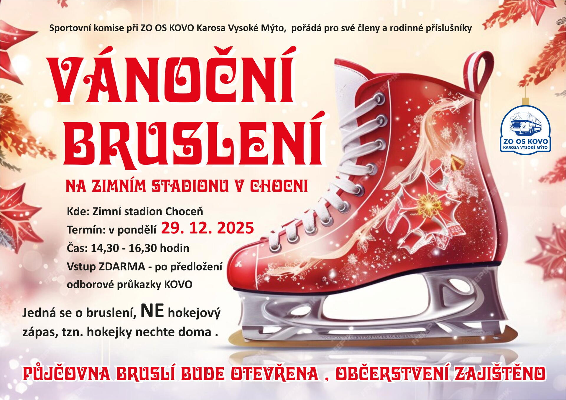 Bruslení na zimním stadionu